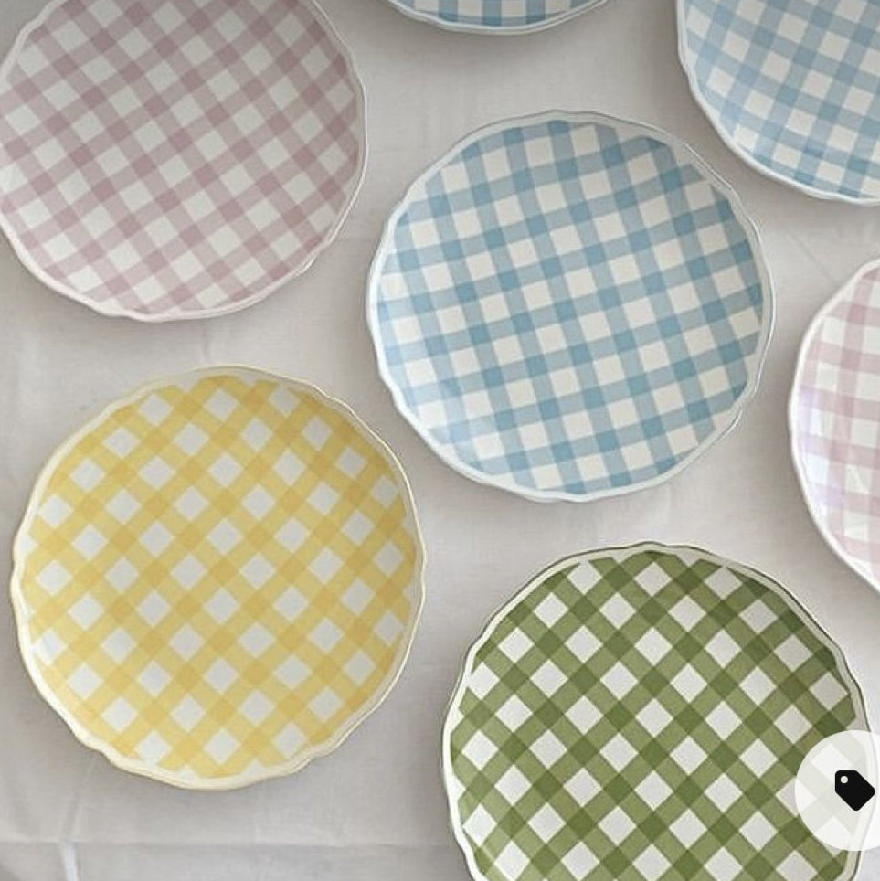 Chequered Cookie Plate | Ceramic