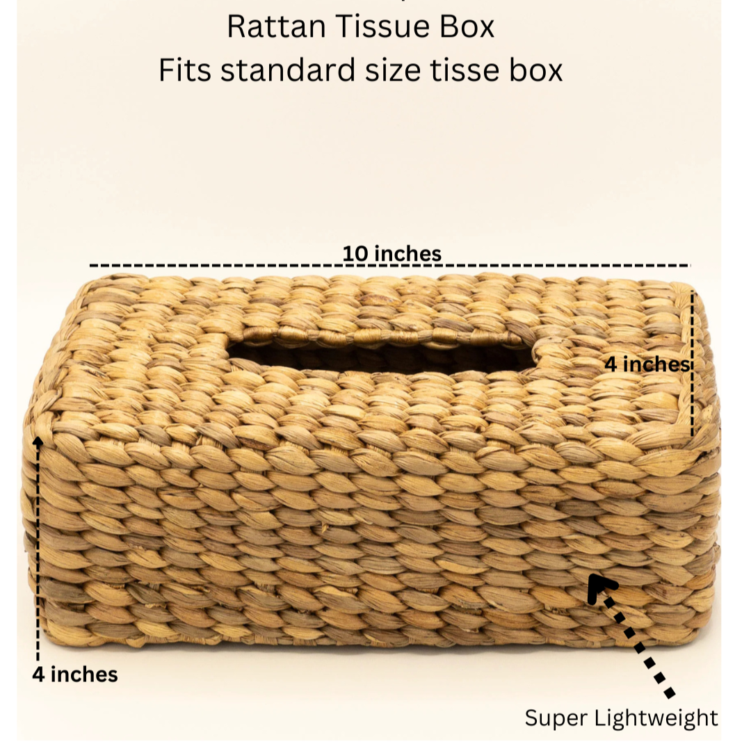 RATTAN GARDEN TISSUE BOX