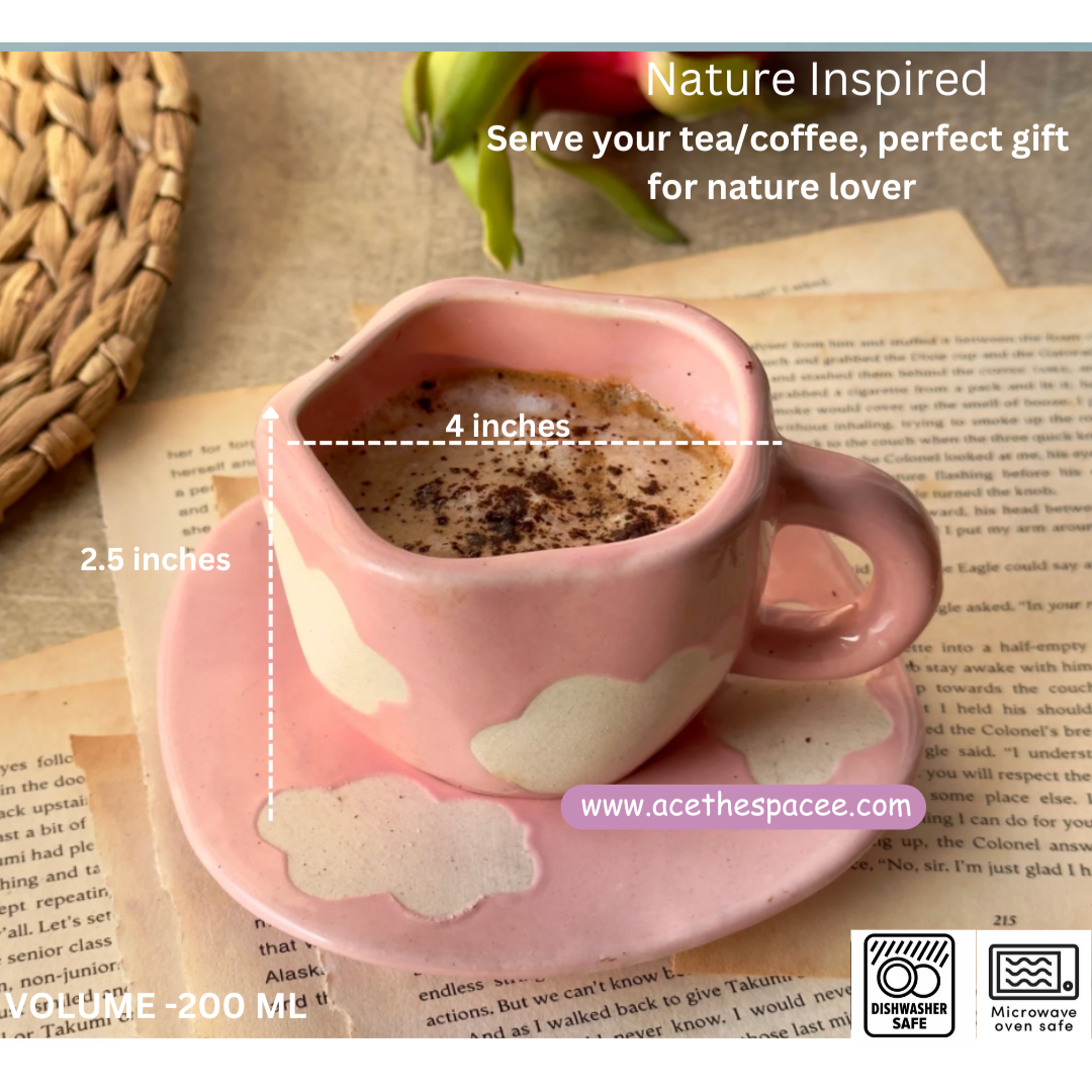 PINK Cloud Cup and Saucer Set | Cloud Inspired Design