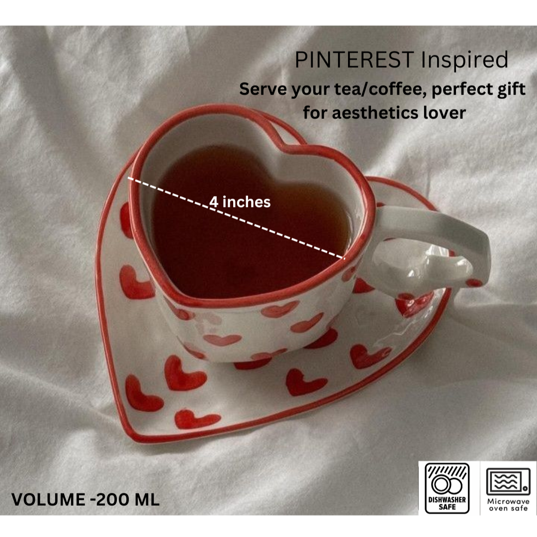 Heart Cup and Saucer Set | Pinterest Inspired Design