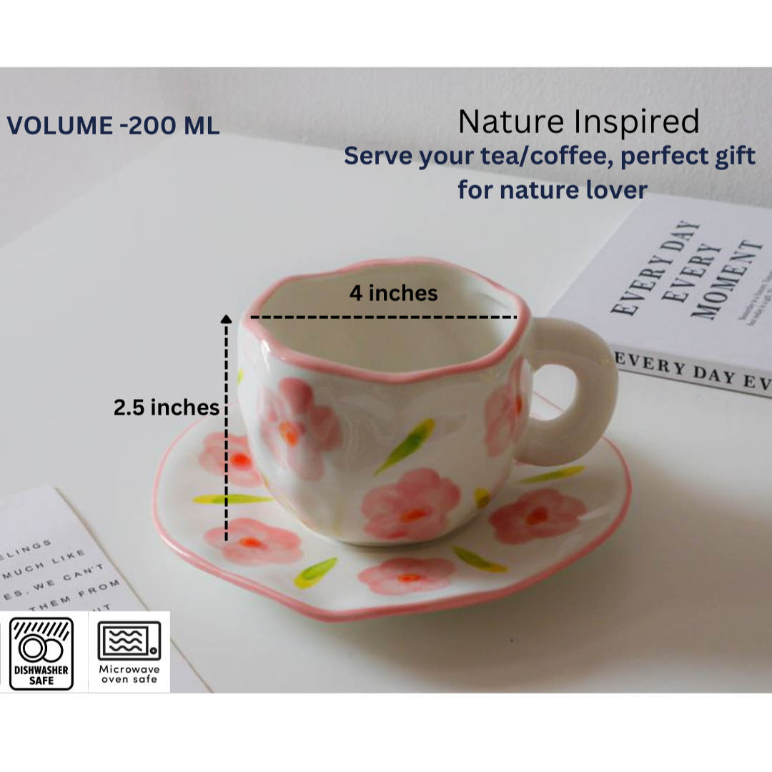 Floral Cup and Saucer Set | Pinterest Inspired Design