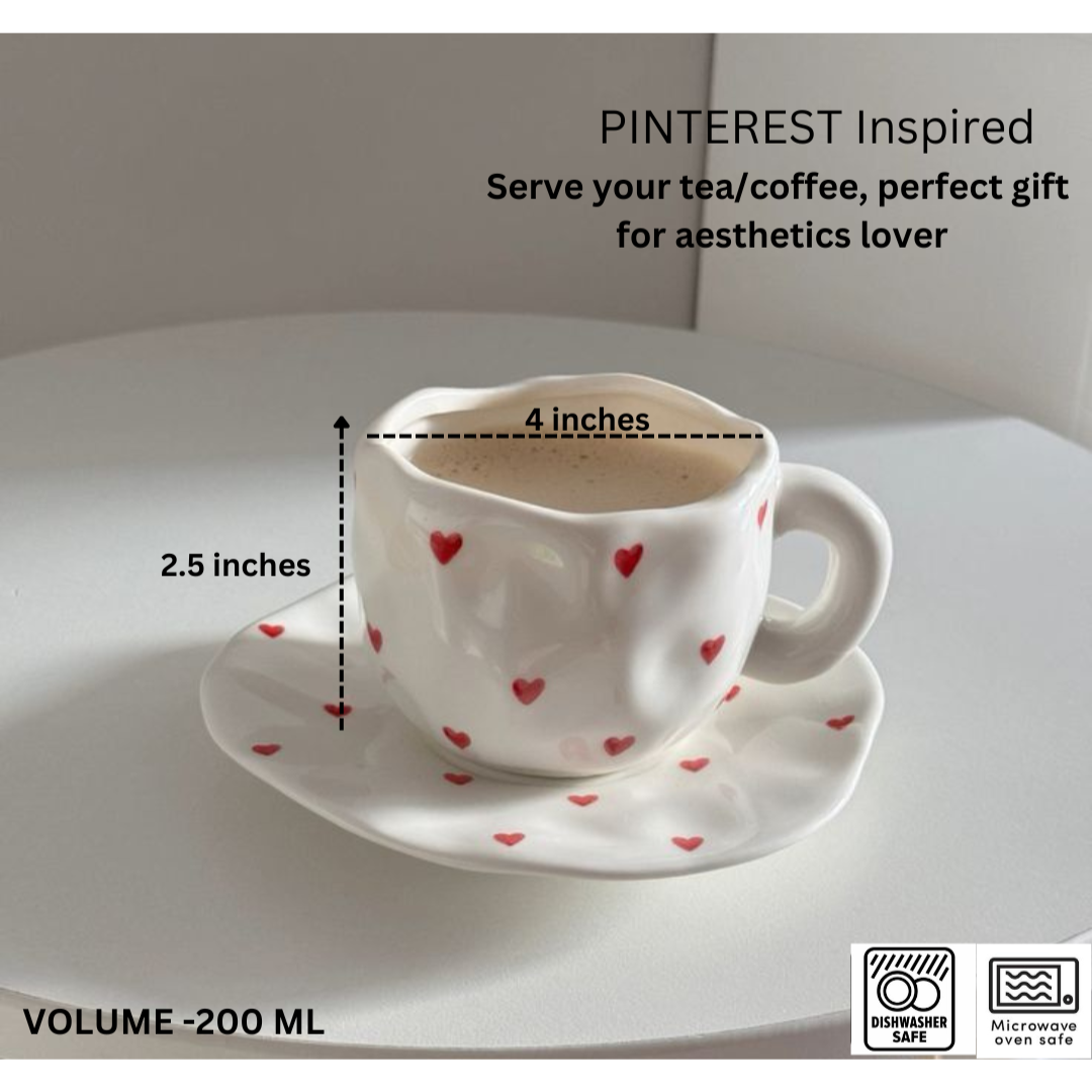 Lil Hearts Cup and Saucer Set | Pinterest Inspired Design