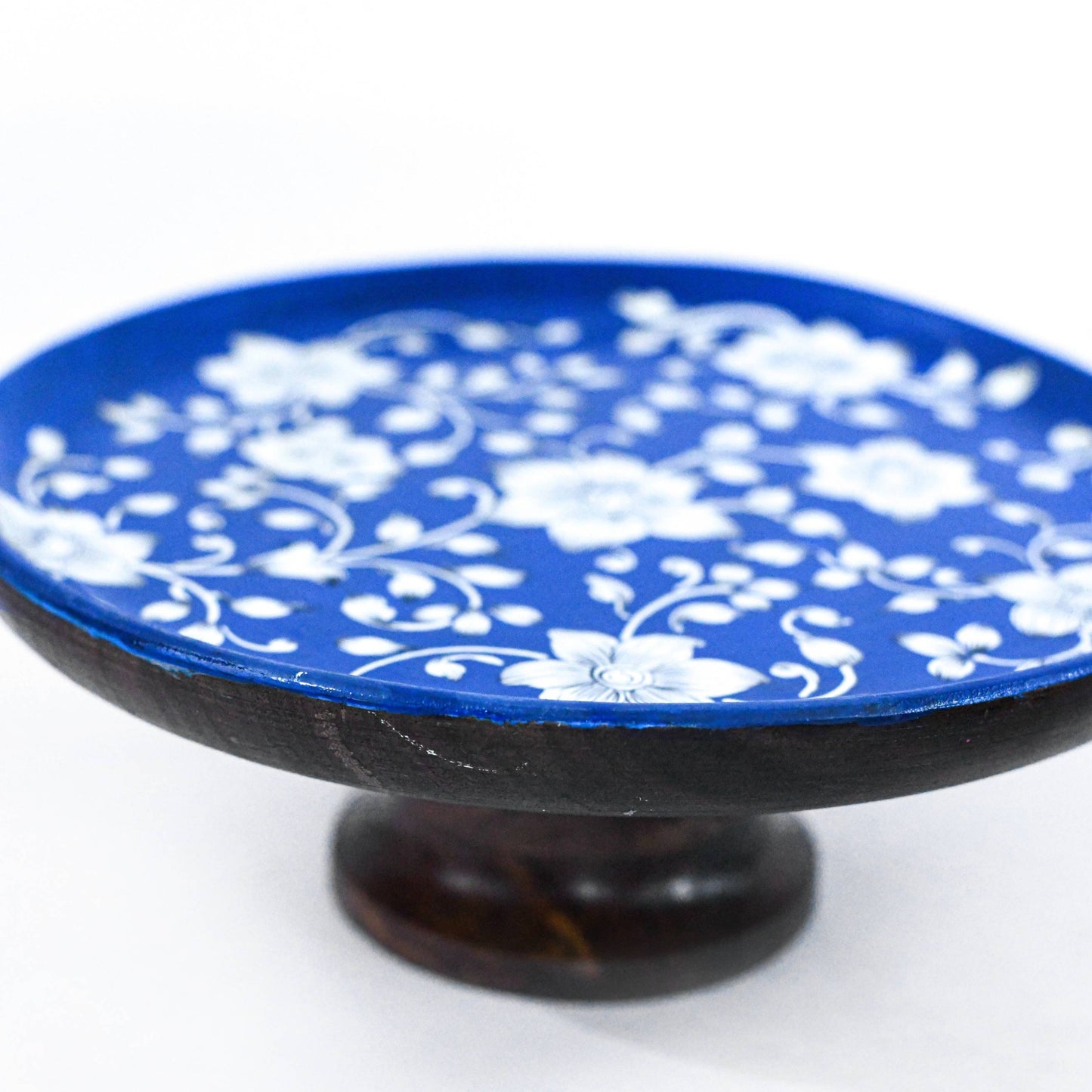 "AZRAQ" HAND-PAINTED CAKE STAND
