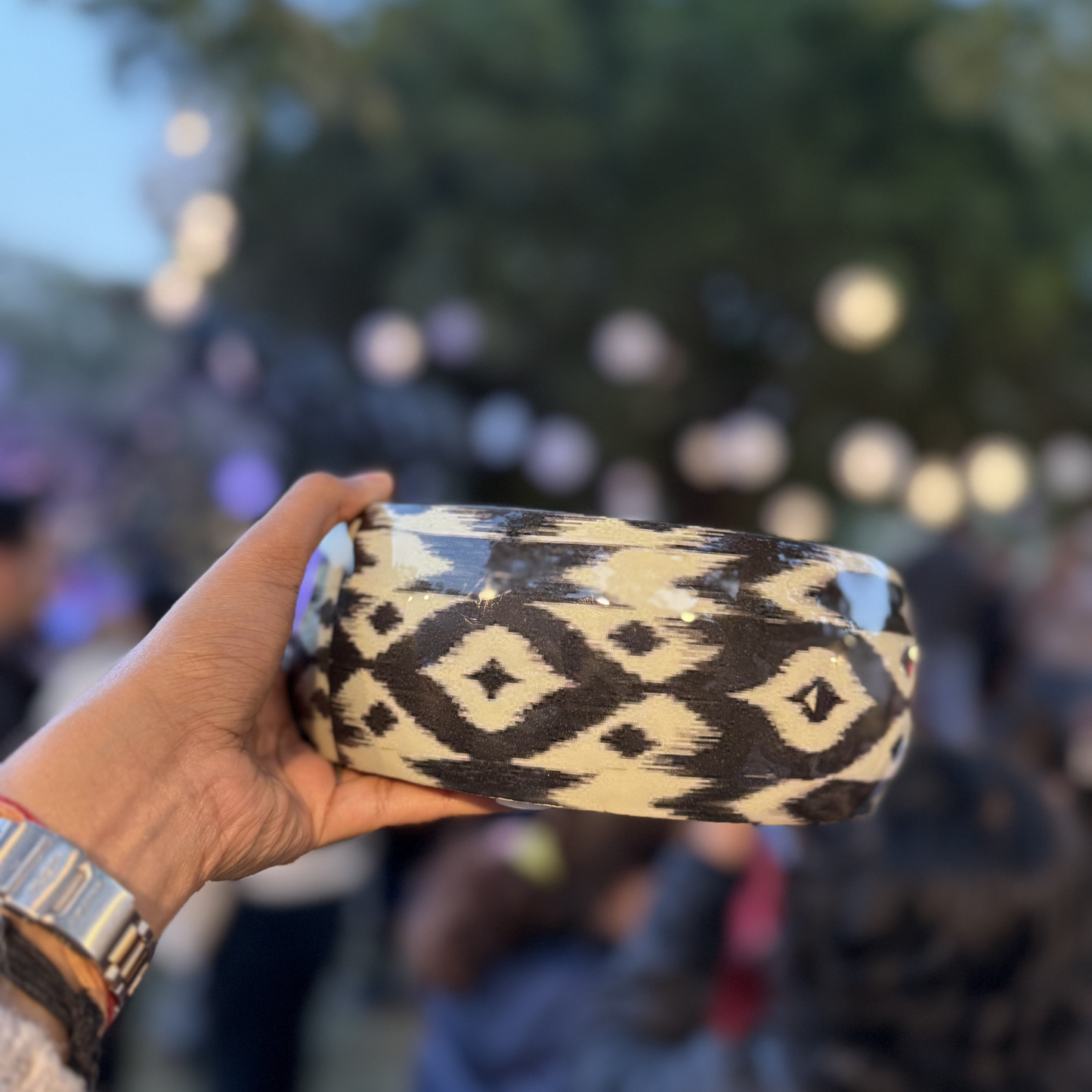 IKAT ENAMELLED SNACK BOWL
