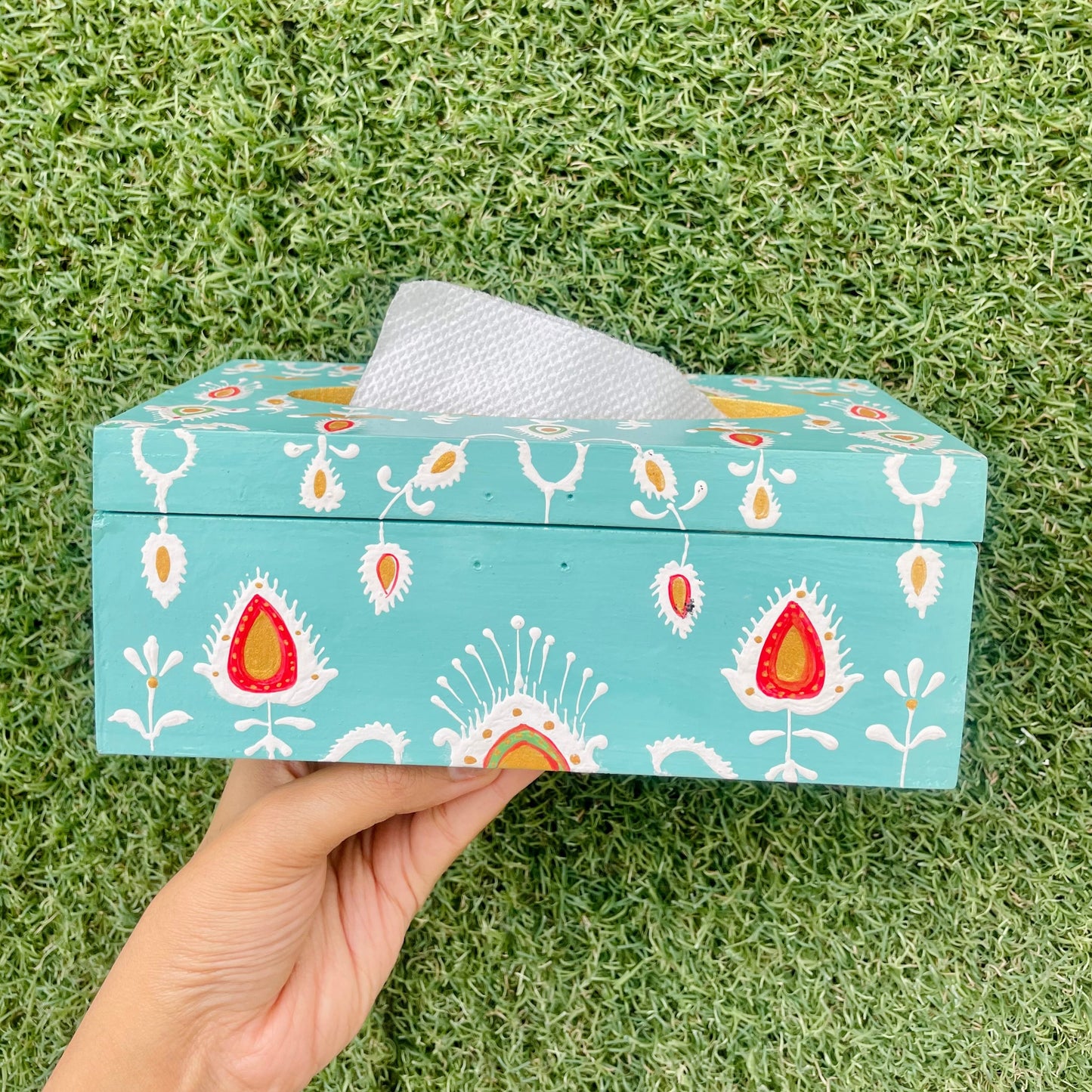 IKAT HAND-PAINTED TISSUE BOX