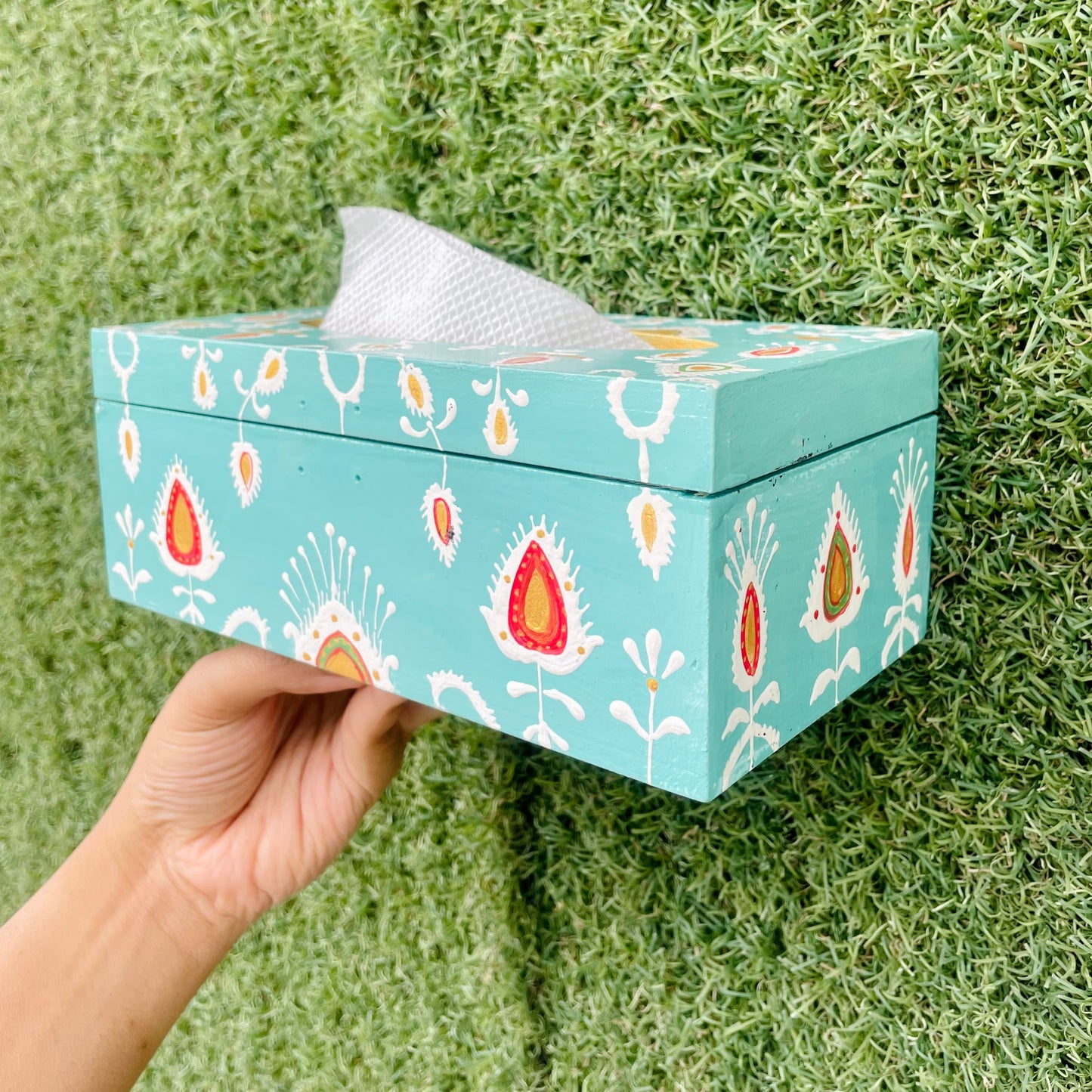IKAT HAND-PAINTED TISSUE BOX