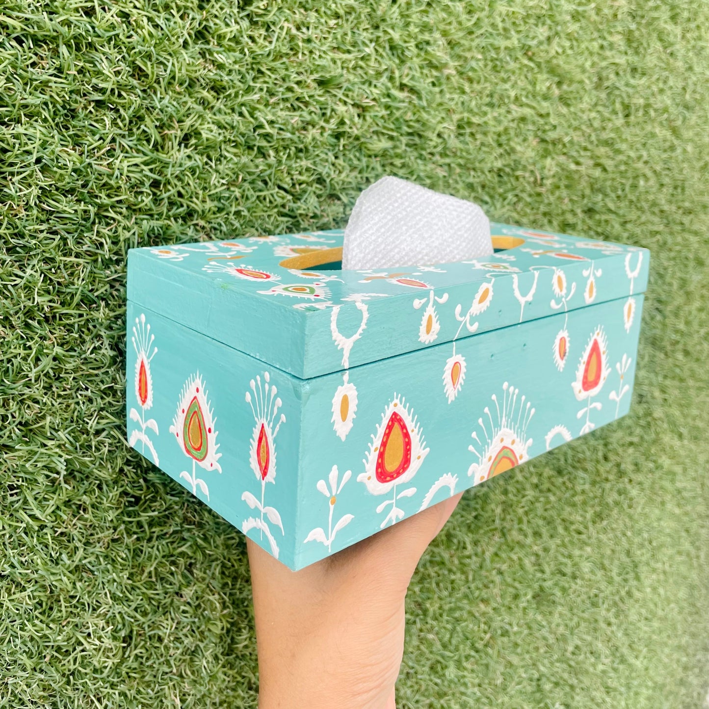 IKAT HAND-PAINTED TISSUE BOX