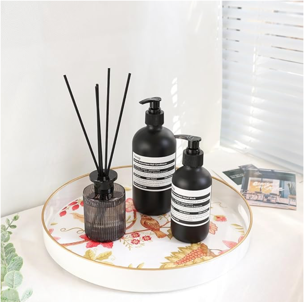 FLORAL ROUND MUTI-USE TRAY