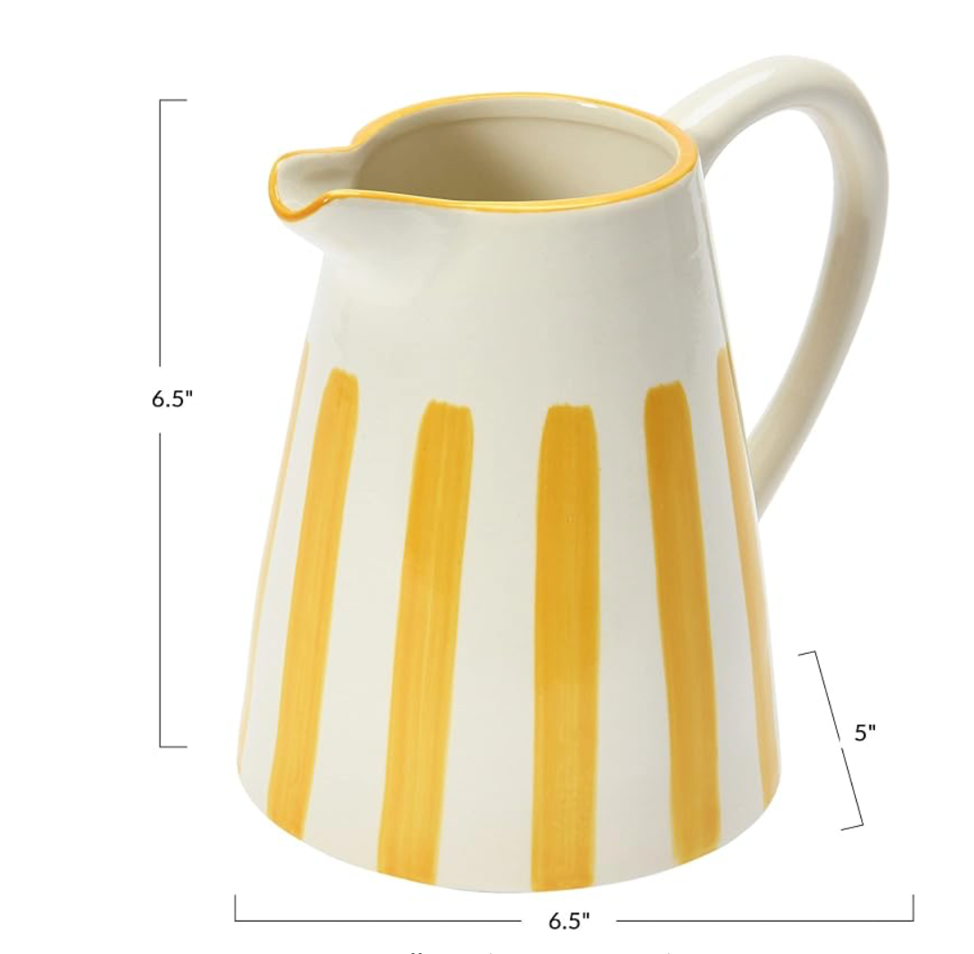 Stripe Water Jug | Ceramic
