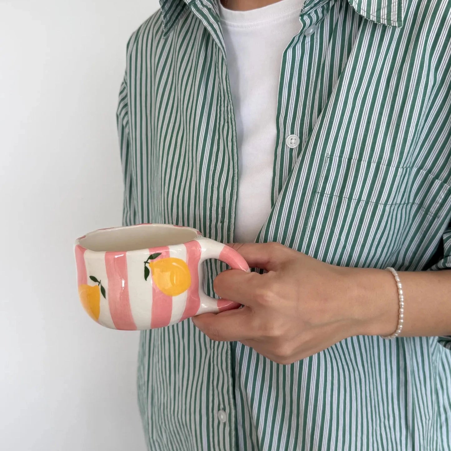Stripes & Mandarin Cup (set of 2)| Pinterest Inspired Design