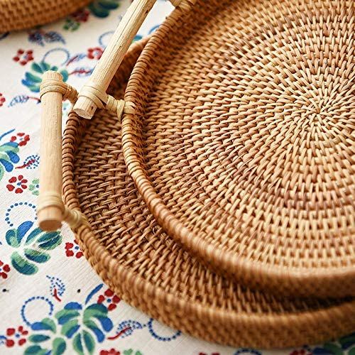 RATTAN SUN TRAY( SET OF 1)