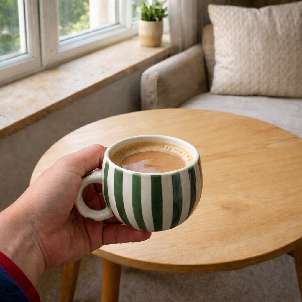 Green Lines Cup (Set of 1) | Pinterest Inspired Design