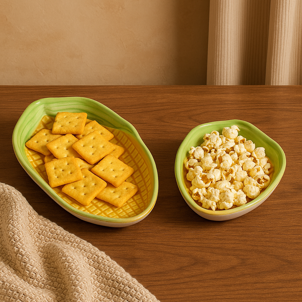 Corn Shaped Snack Plates (set of 2)
