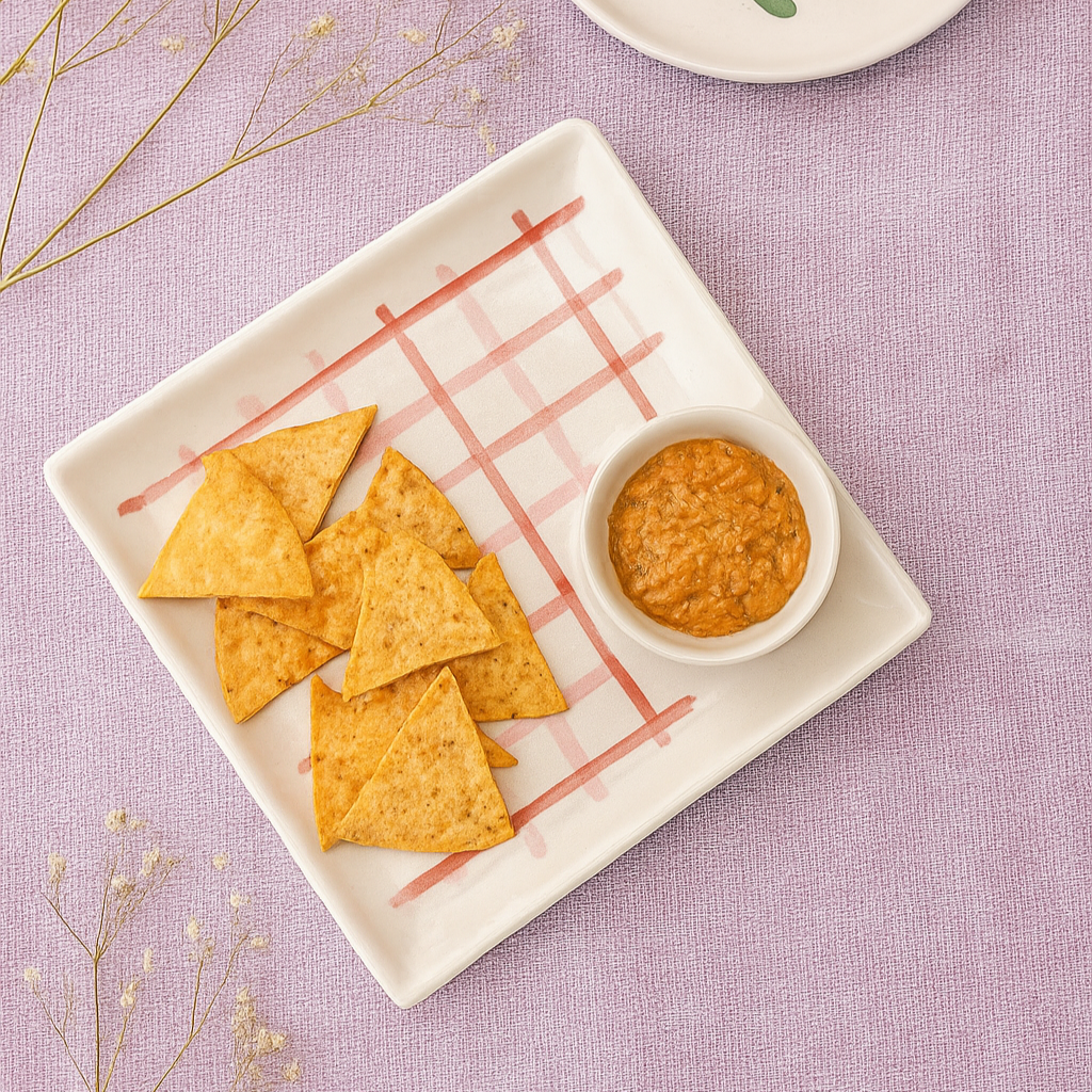 Ceramic Chip And Dip Platter Platter (set of 1)