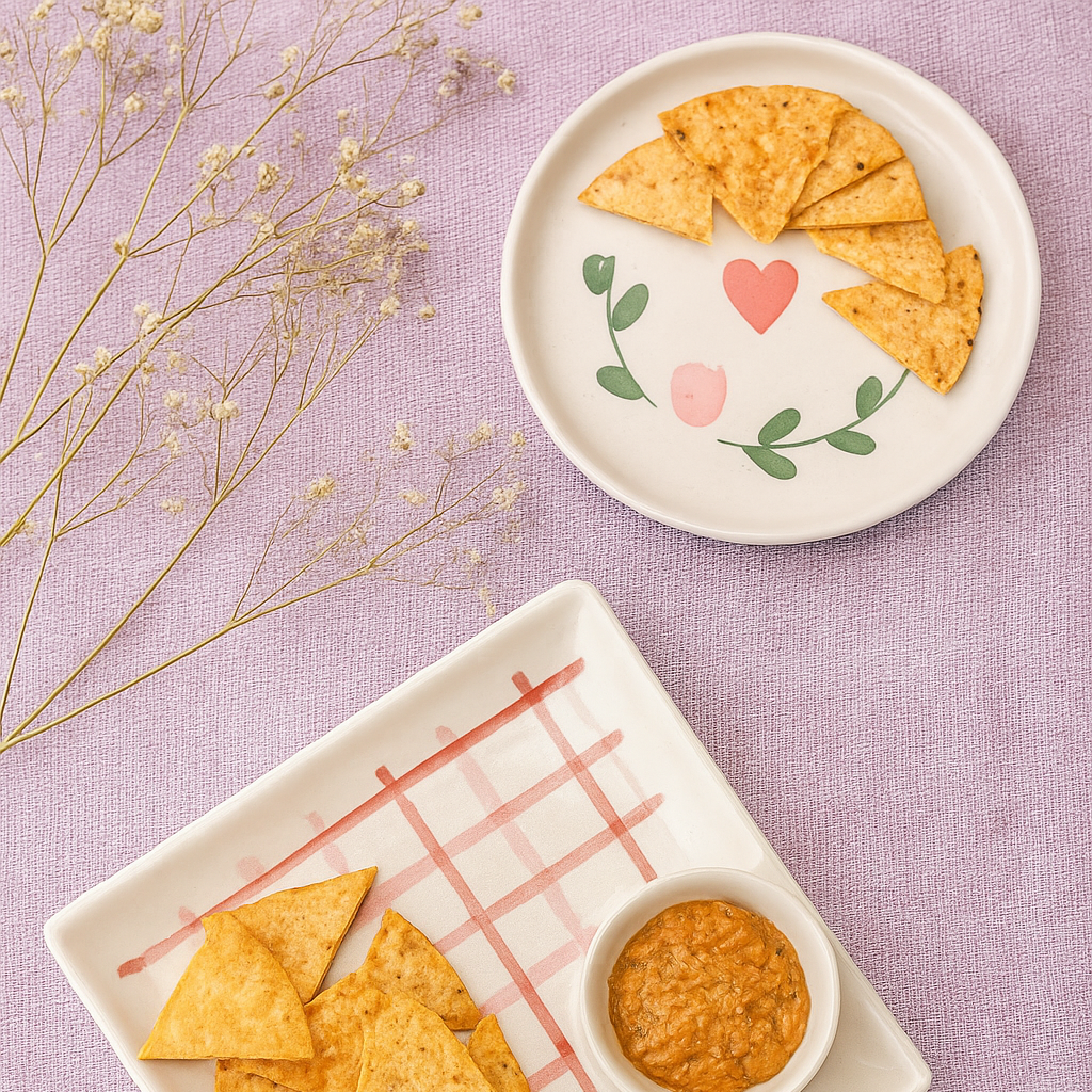 Heart Wreath Snack Plates(set of 2)