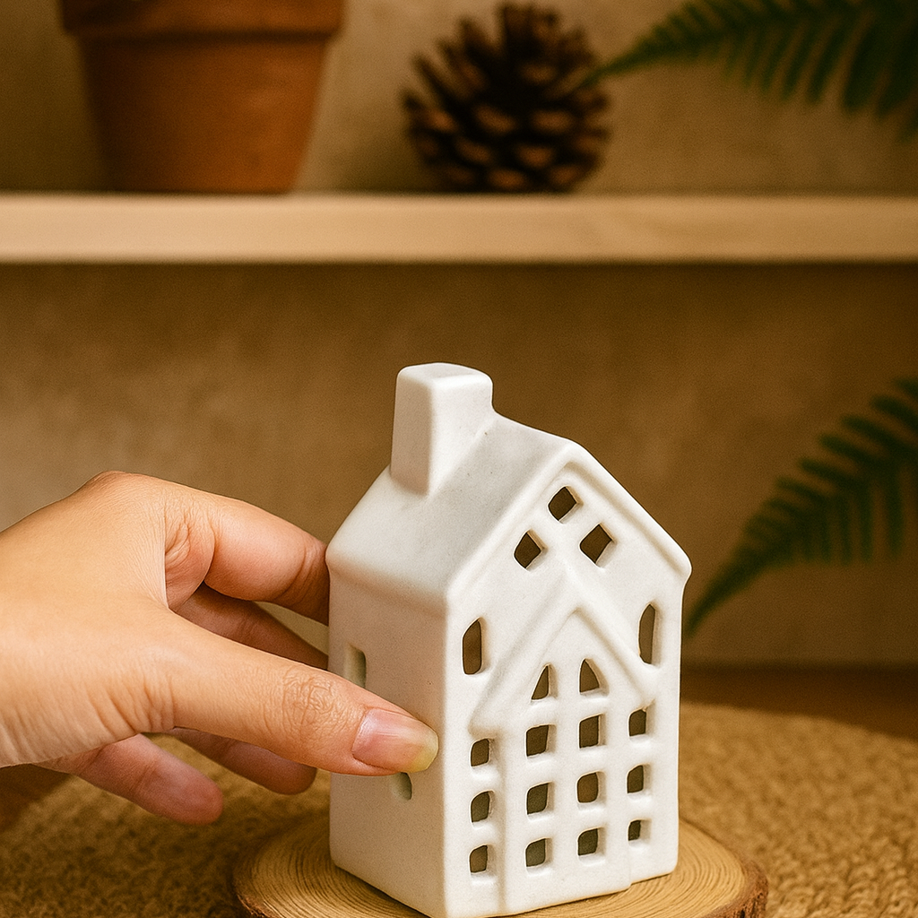 Ceramic Home Tea Light Holder (set of 1)