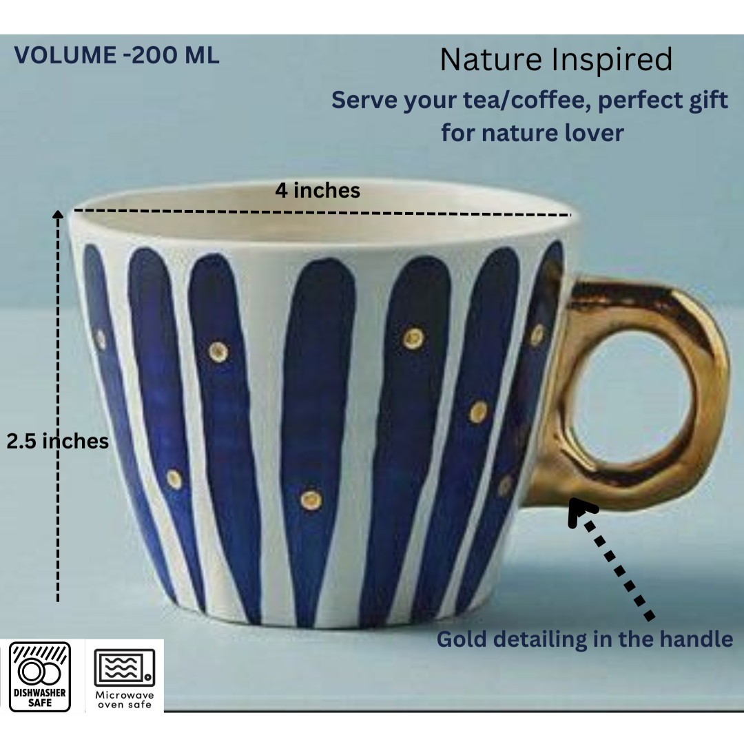 Blue and White Stripes Coffee Mug