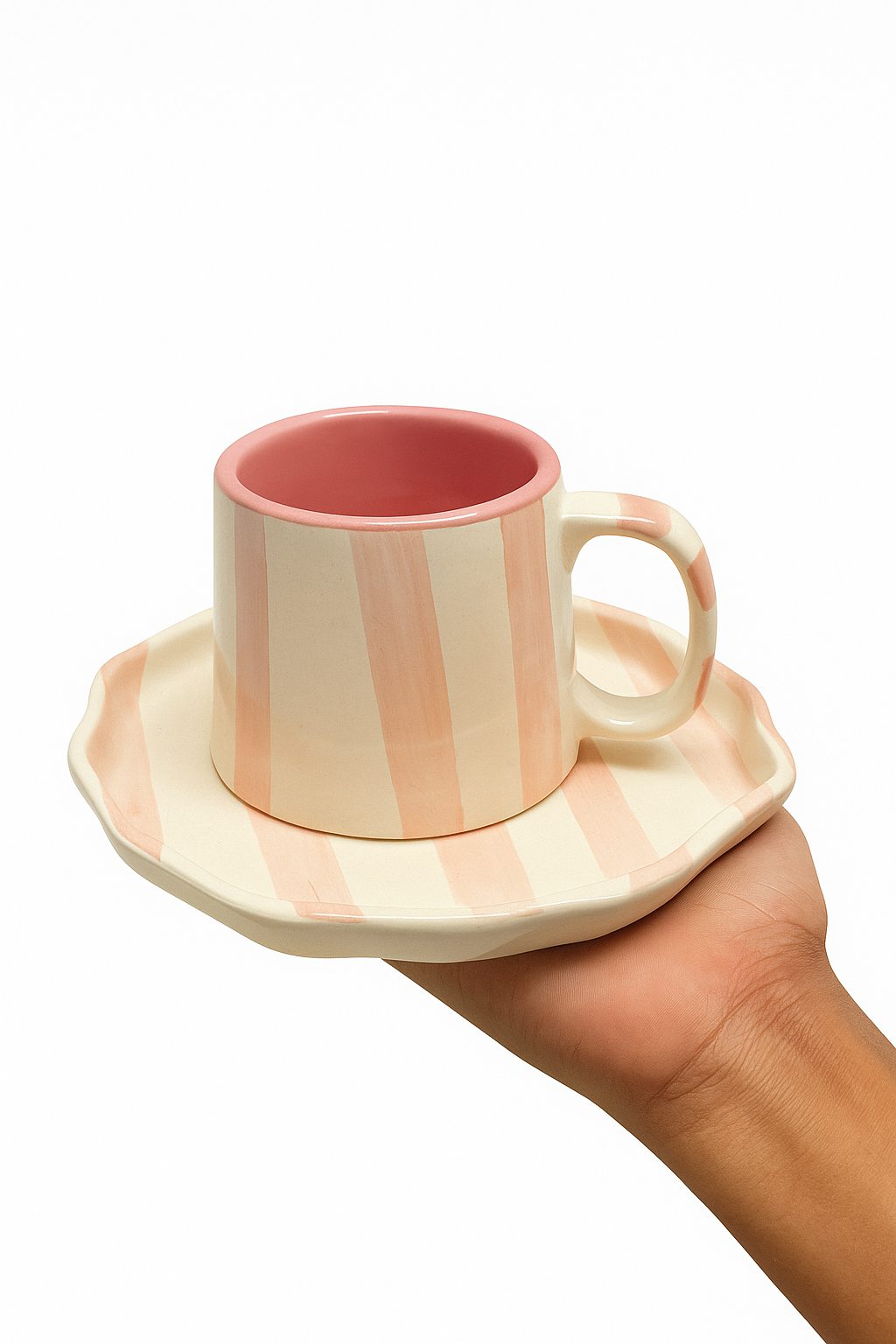 Stripe Cup and saucer set (set of 2)| Pinterest Inspired Design
