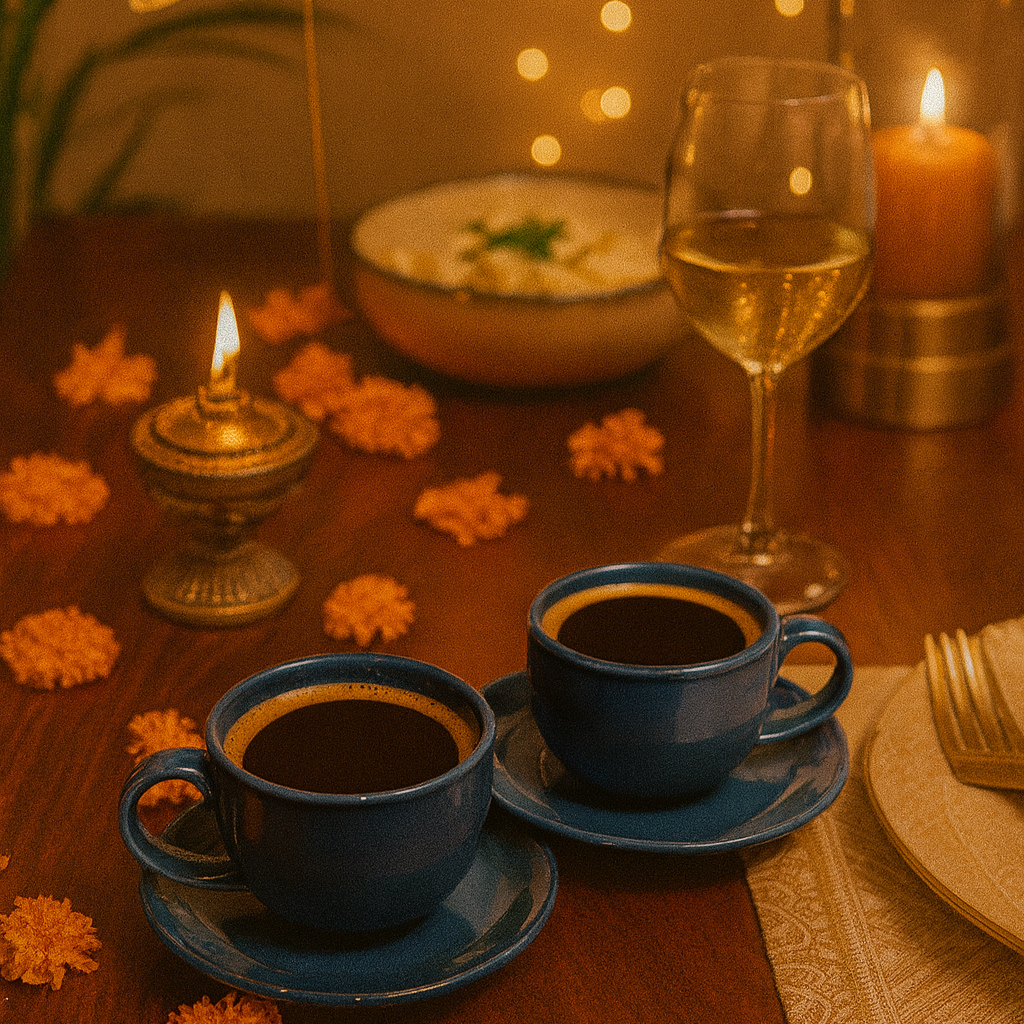 Blue Cup and saucer set (set of 2)| Pinterest Inspired Design