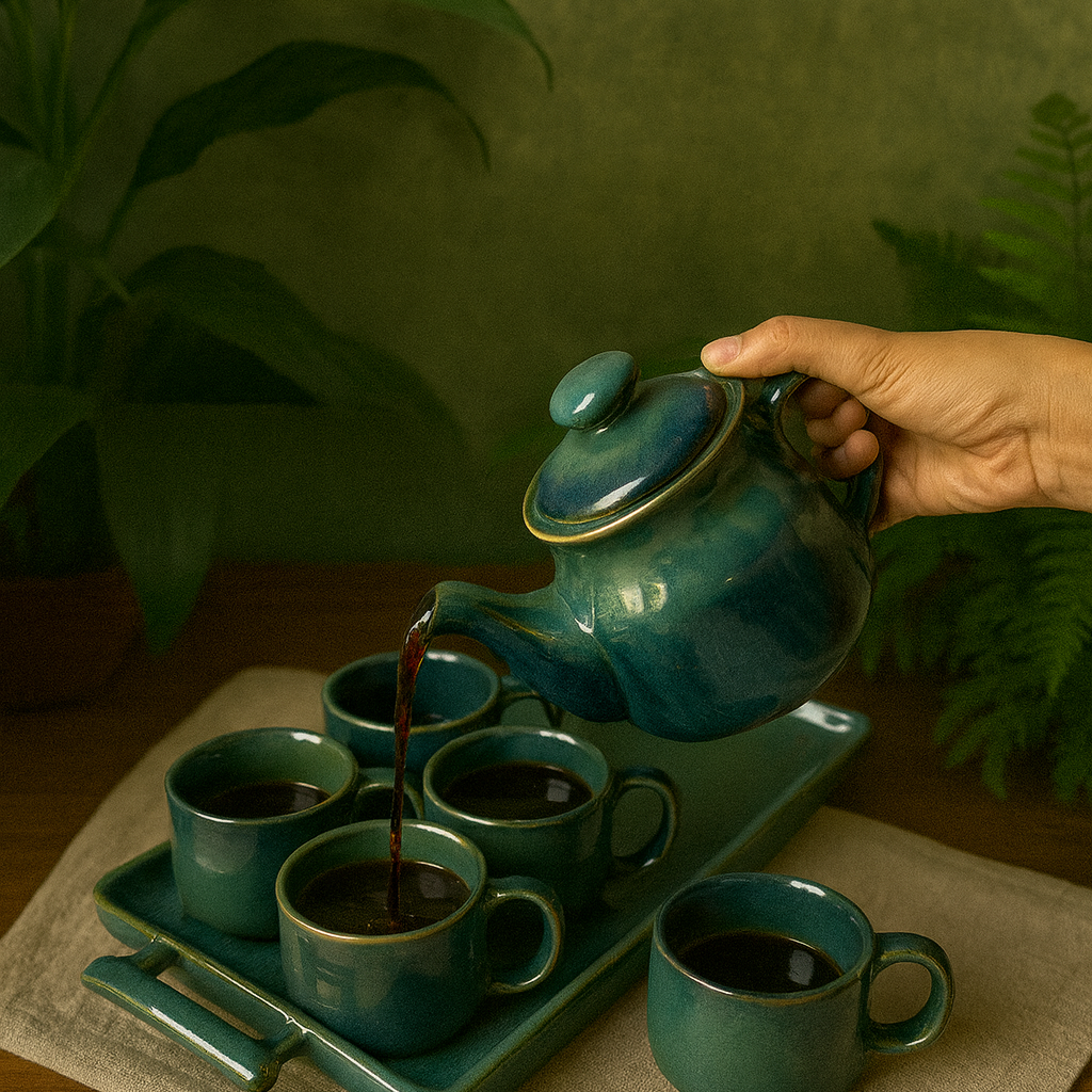 Chai Tea Party ( Set of 4 cup, 1 tray and 1 kettle) | Pinterest Inspired Design