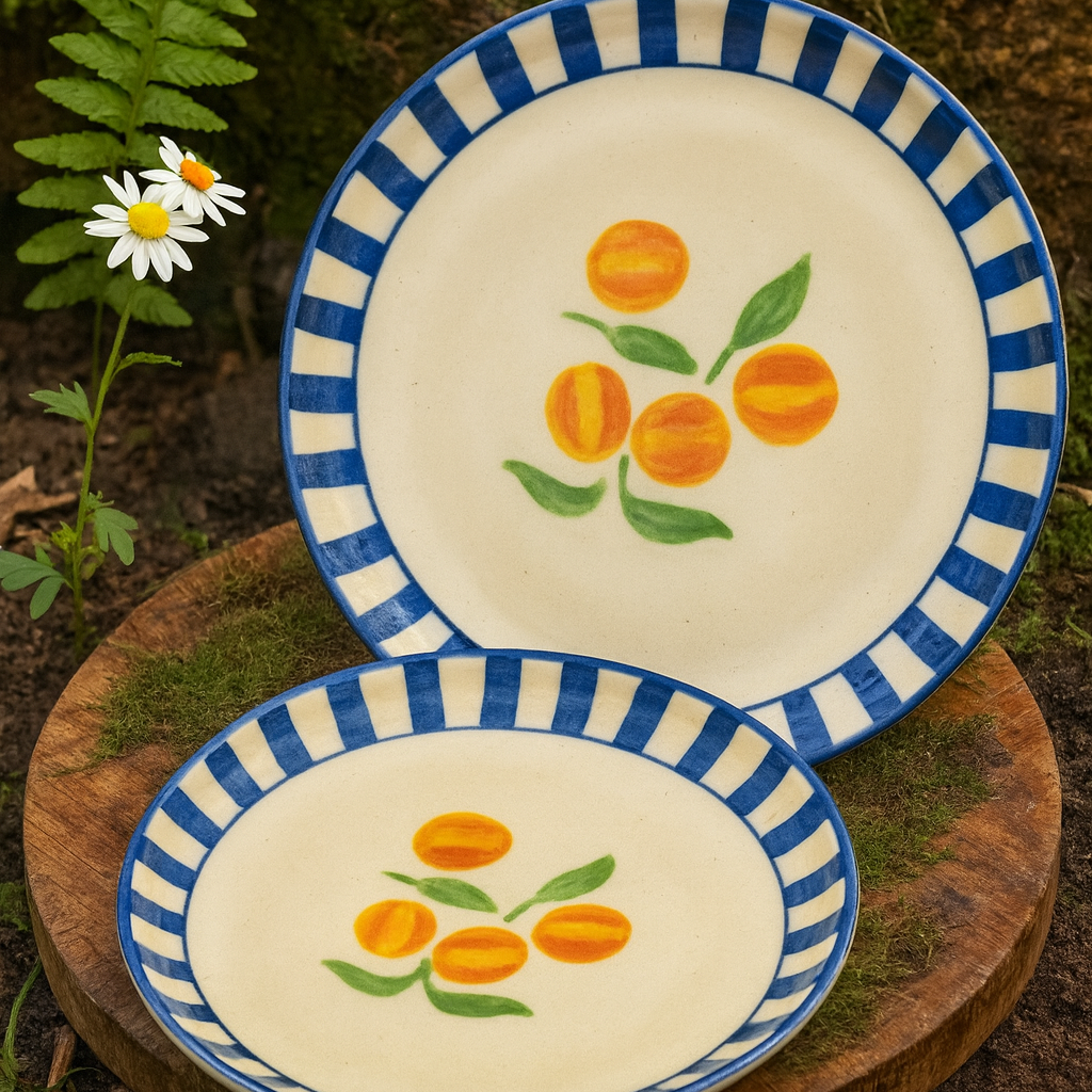 Orange Blossom Snack Plates(set of 2)