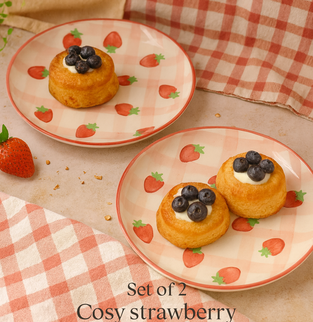 Strawberry Snack Plates(set of 2)