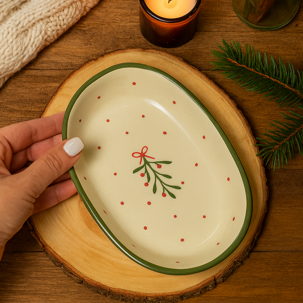 X-MAS CERAMIC SALAD BOWL (SET OF 2 BOWL)