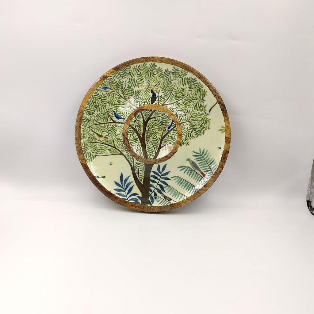 VERDURE ENAMELLED SNACK PLATTER