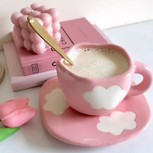 PINK Cloud Cup and Saucer Set | Cloud Inspired Design