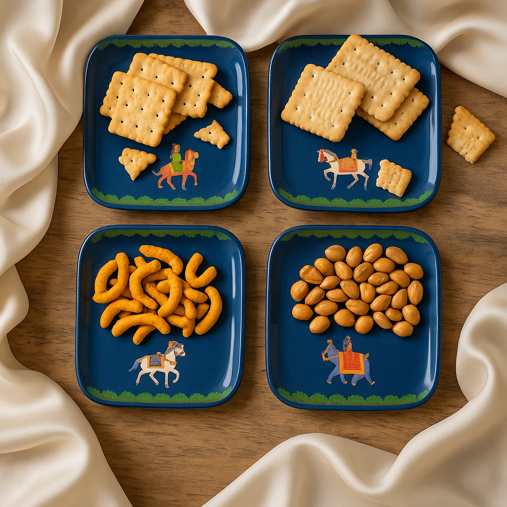 Pony Metal Snack Platters (set of 4)