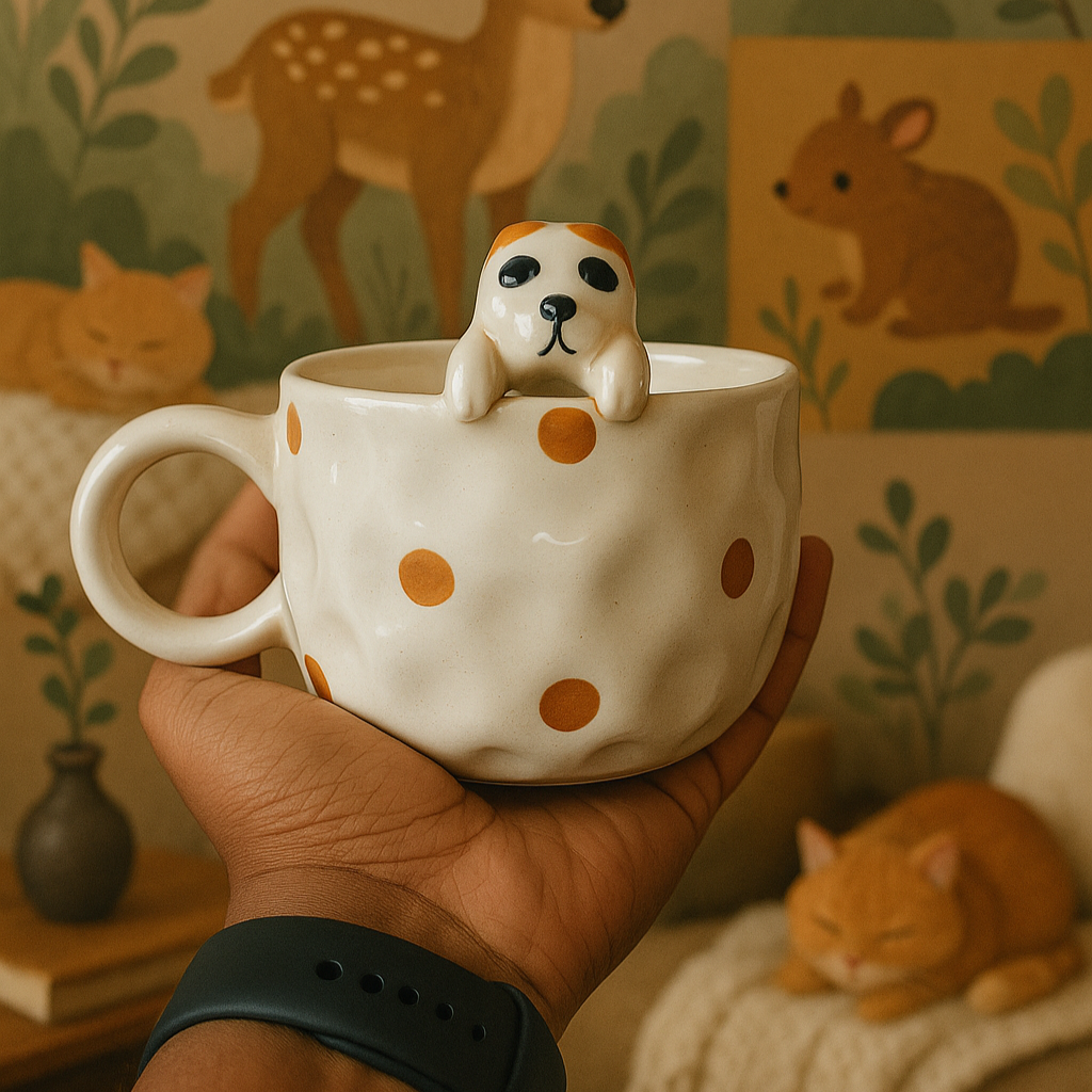 Peek-a-Boo Dog Cup | Animal Inspired Design