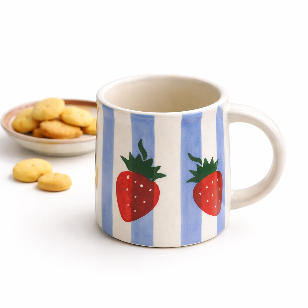 Strawberry in Lines Cup (Set of 1) | Pinterest Inspired Design