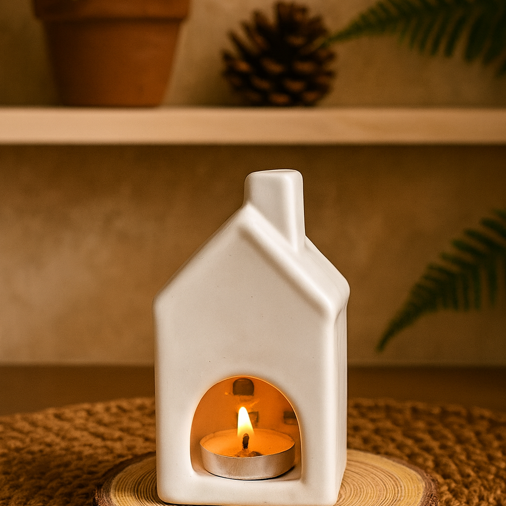 Ceramic Home Tea Light Holder (set of 1)