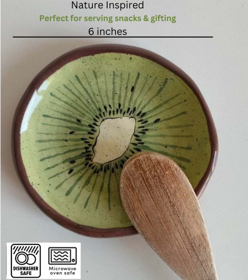 Vibrant Kiwi Fruit Plate | Green