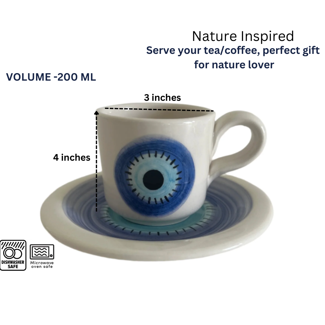 Evil Eye Cup and Saucer Set | Pinterest Inspired Design