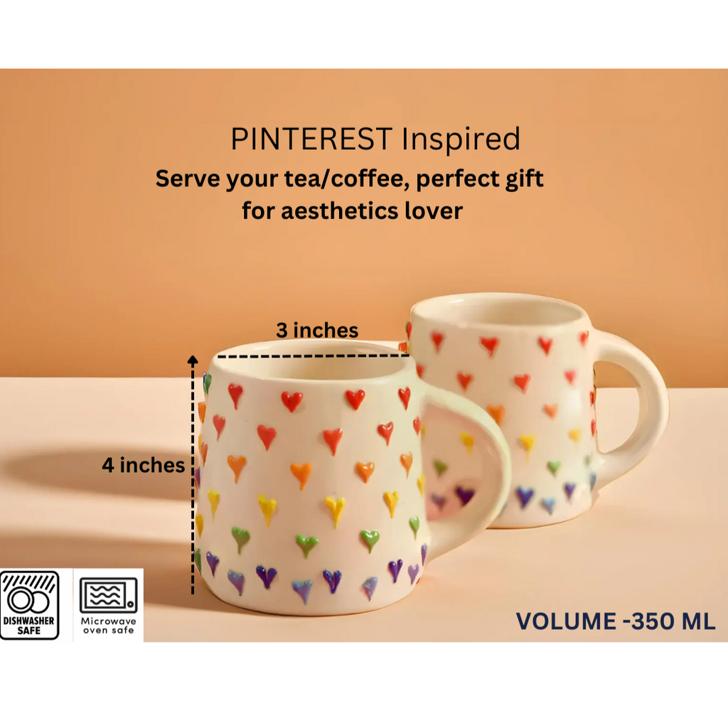 Multi-colour Heart Cup ( Set of 2) | Pinterest Inspired Design