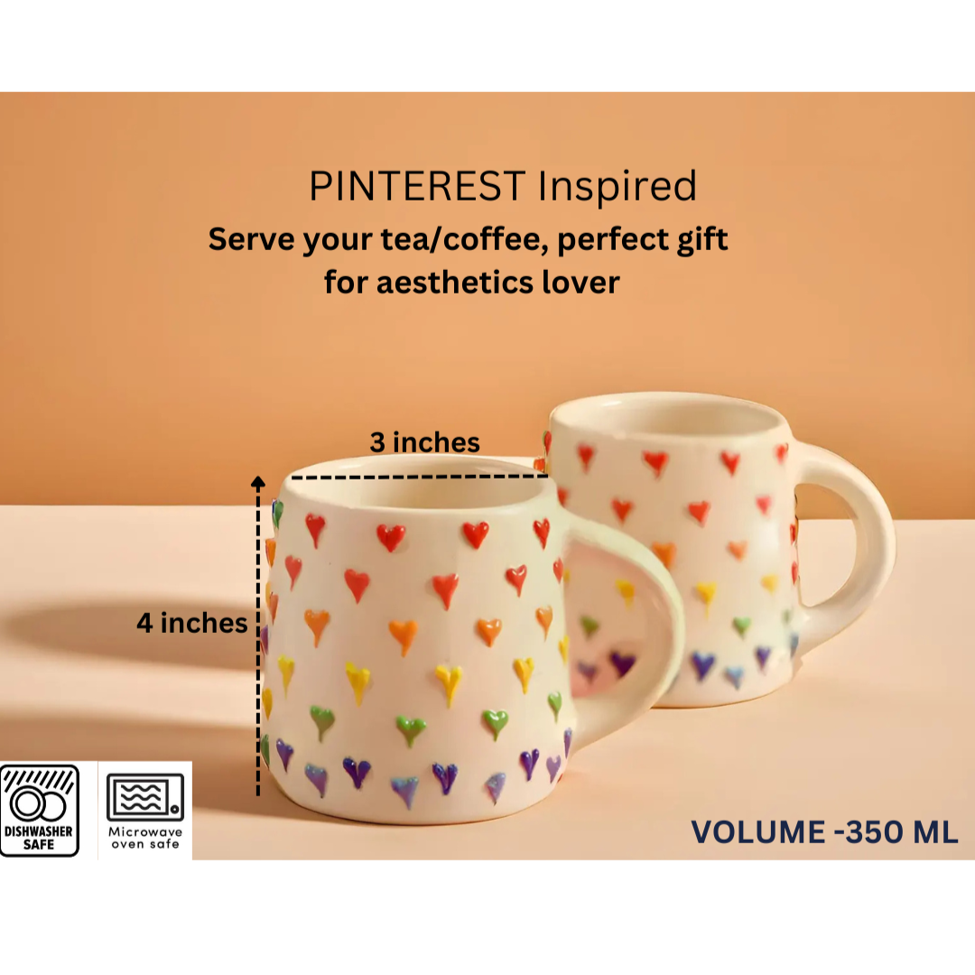 Multi-colour Heart Cup ( Set of 2) | Pinterest Inspired Design