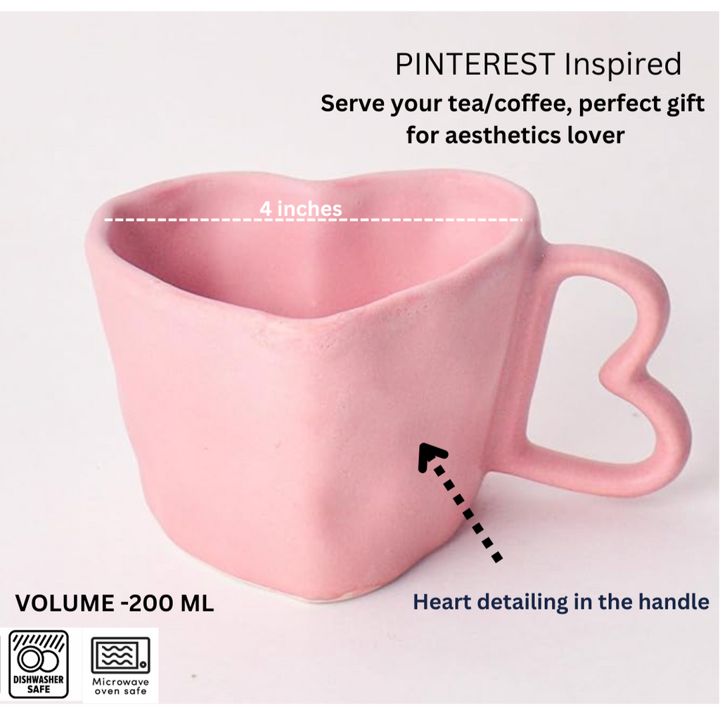 Pink Heart Cup ( Set of 2) | Pinterest Inspired Design
