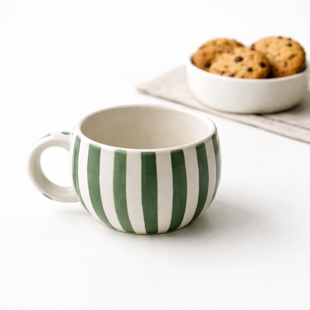 Green Lines Cup (Set of 1) | Pinterest Inspired Design