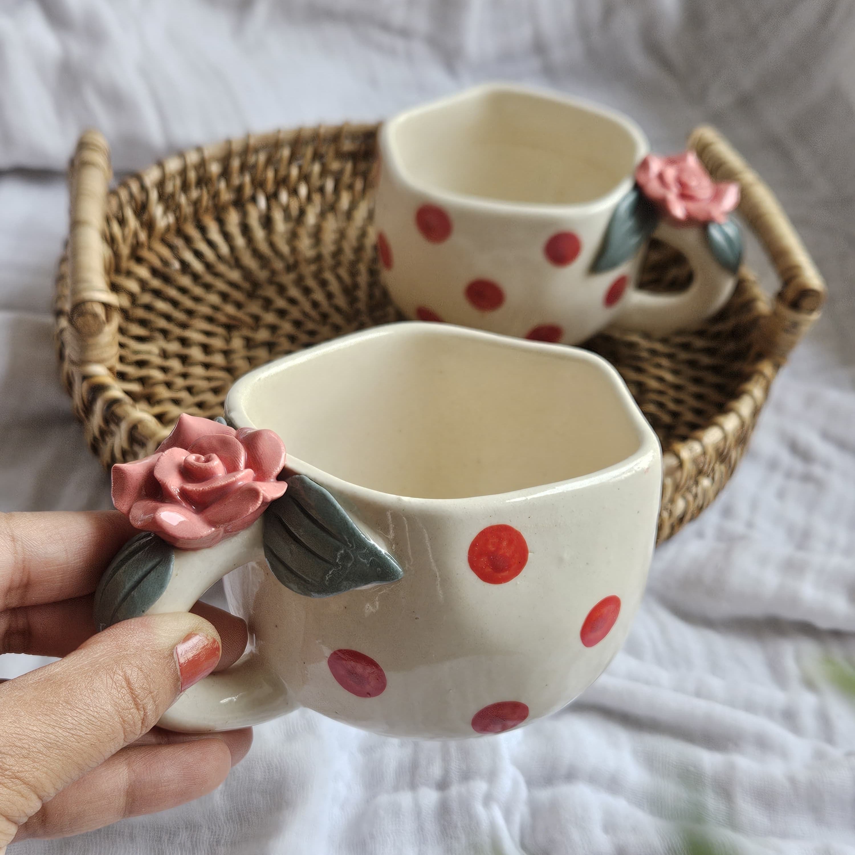 Rose Embossed Cup ( Set of 2) | Pinterest Inspired Design