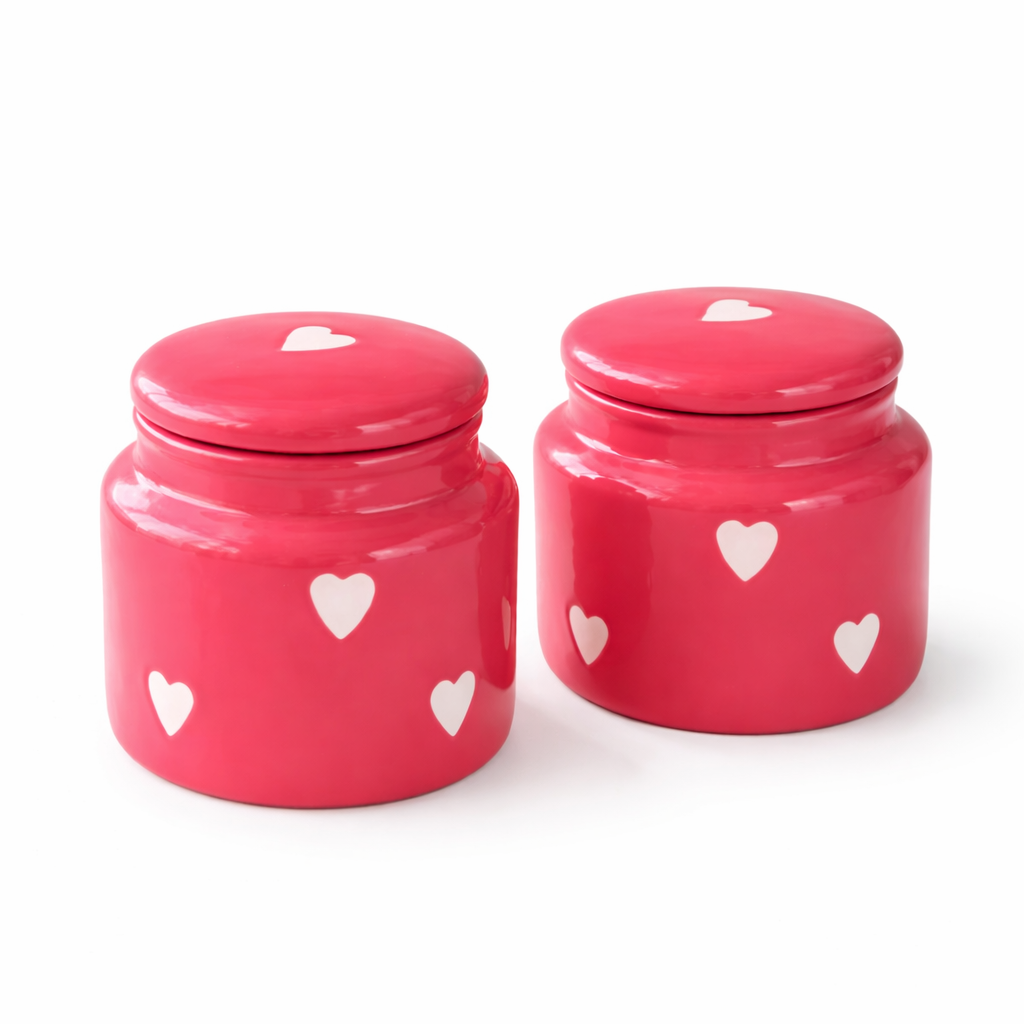 Full of Hearts Ceramic Jar Set ( Set of 2) | Pinterest Inspired Design