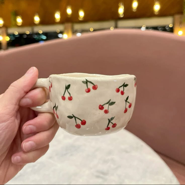 Cherry Embossed Cup ( Set of Cup and Saucer) | Pinterest Inspired Design