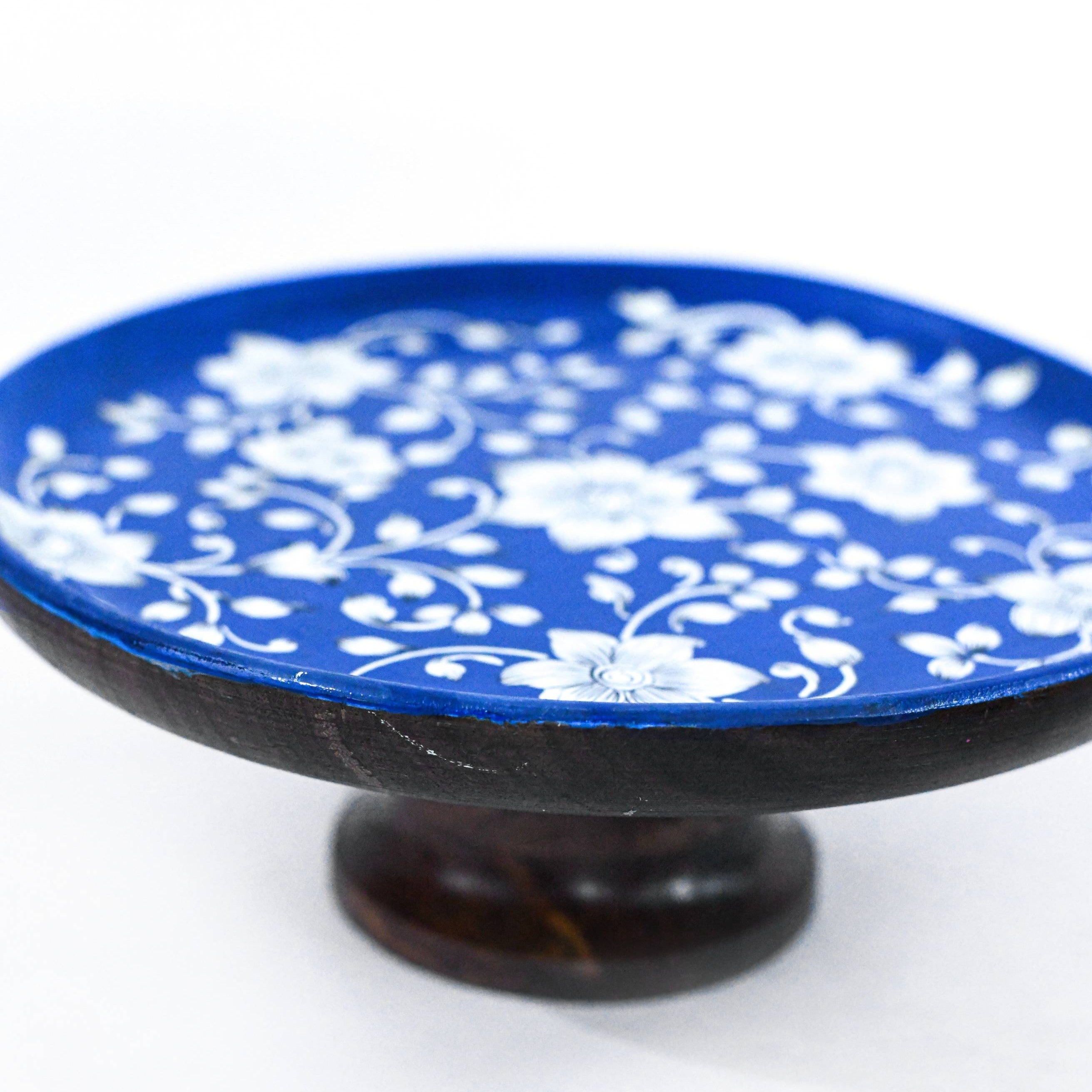 "AZRAQ" HAND-PAINTED CAKE STAND