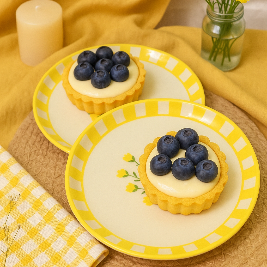 Yellow Blooms Dessert Plate(set of 2)