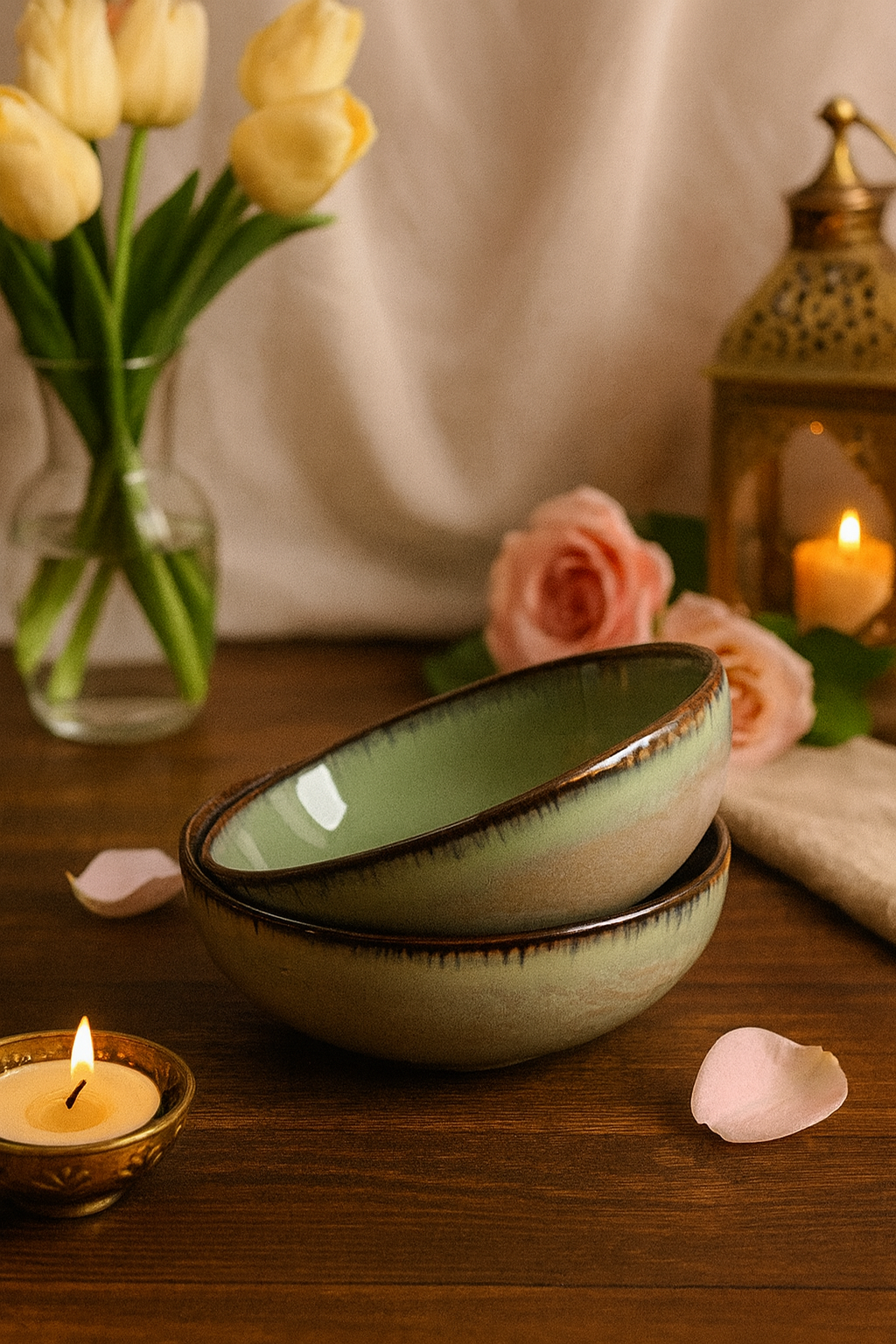 Blue Pasta Bowl (Set of 2) | Ceramic
