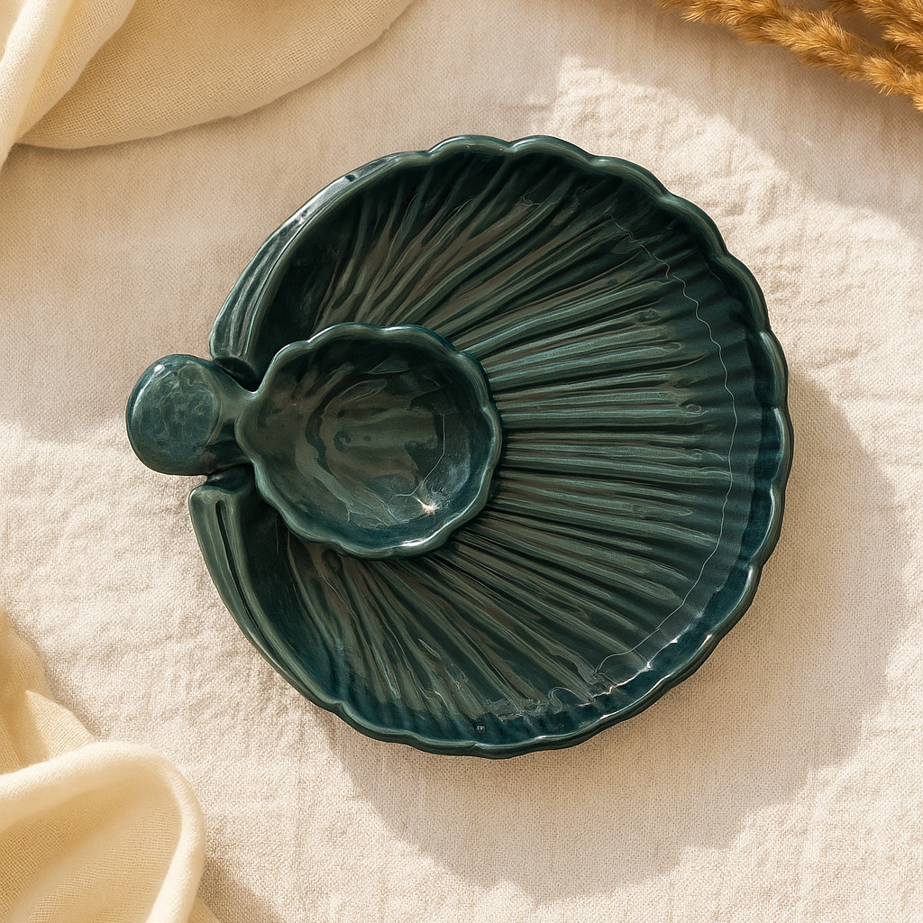 Sea Shell Chip And Dip Platter Platter (set of 1)