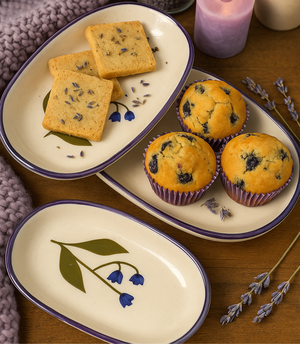 LAVENDER CERAMIC SALAD BOWL (SET OF 1 BOWL)