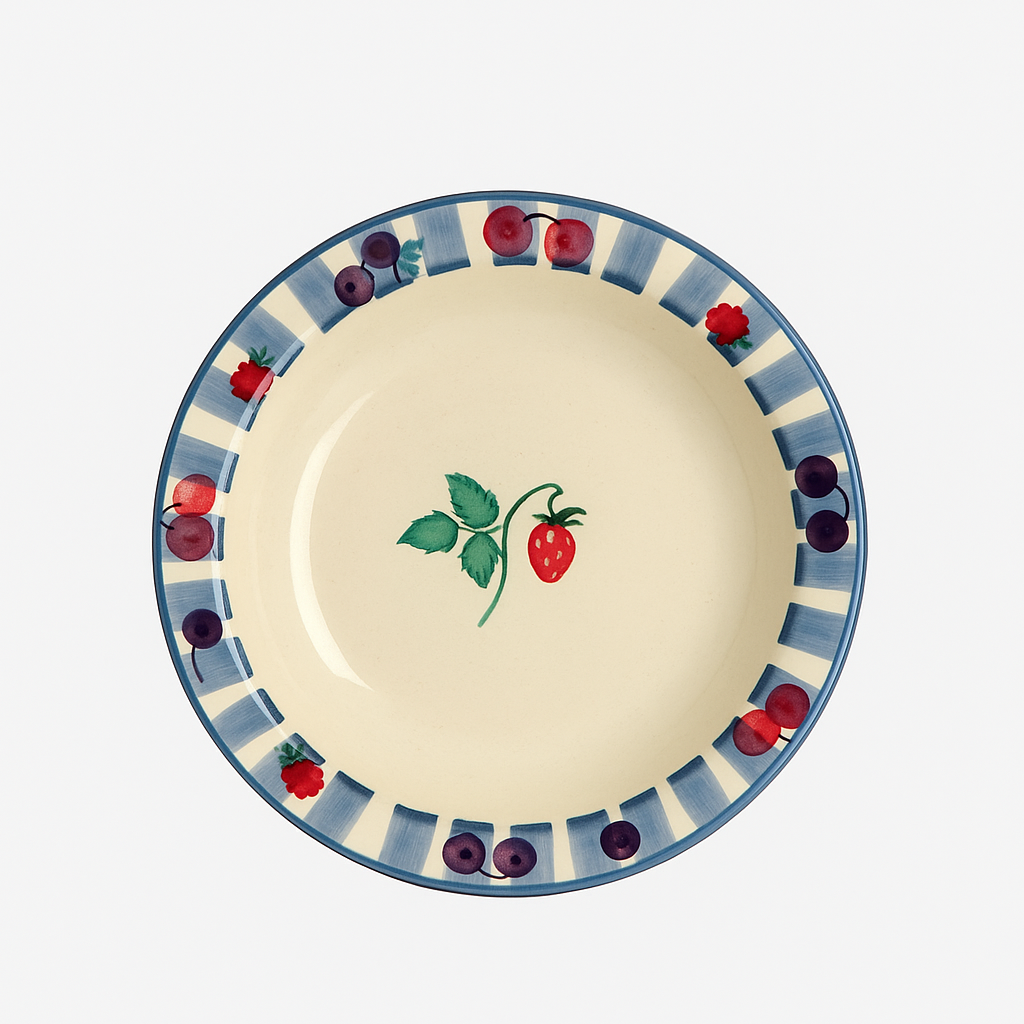Cherry Berry Pasta Plate (Set of 1 )| Ceramic