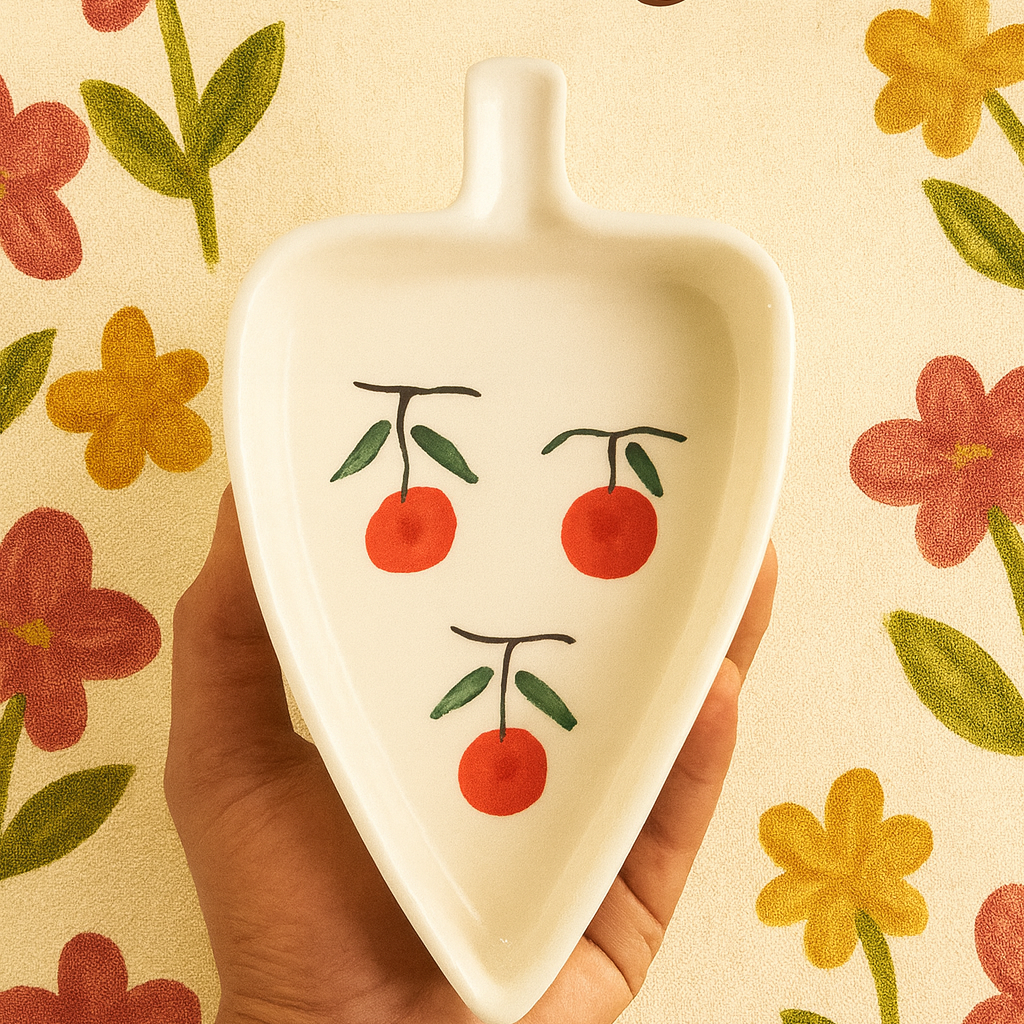 Floral Leaf Snack Bowls (Set of 2) | Ceramic
