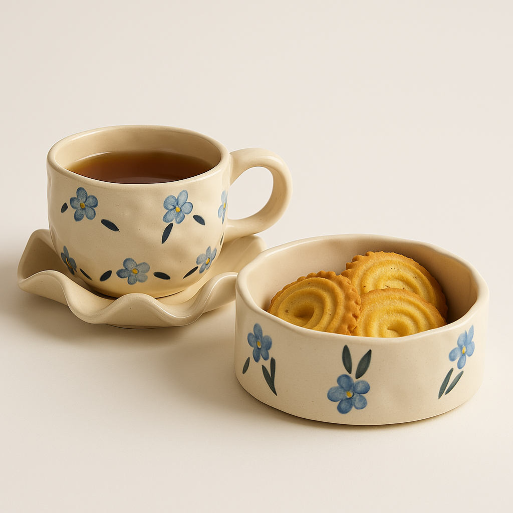Lily Cup and lily bowl set (Set of 1 cup and 1 snack bowl) | Pinterest Inspired Design
